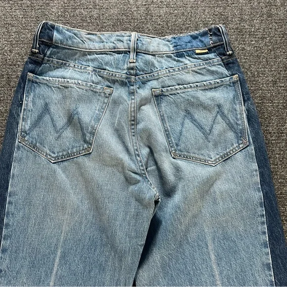 MOTHER The Tux Sidestepper Sneak Fray Double Stacked Jeans Size 28 Made In USA - Picture 9 of 10